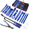 19Pcs Trim Removal Tool, Car Panel Dashboard Door Audio Trim Removal Tool Kit, Auto Clip Pliers Fastener Remover Set, Plastic Pry Tool, Automotive Upholstery Removal Kit