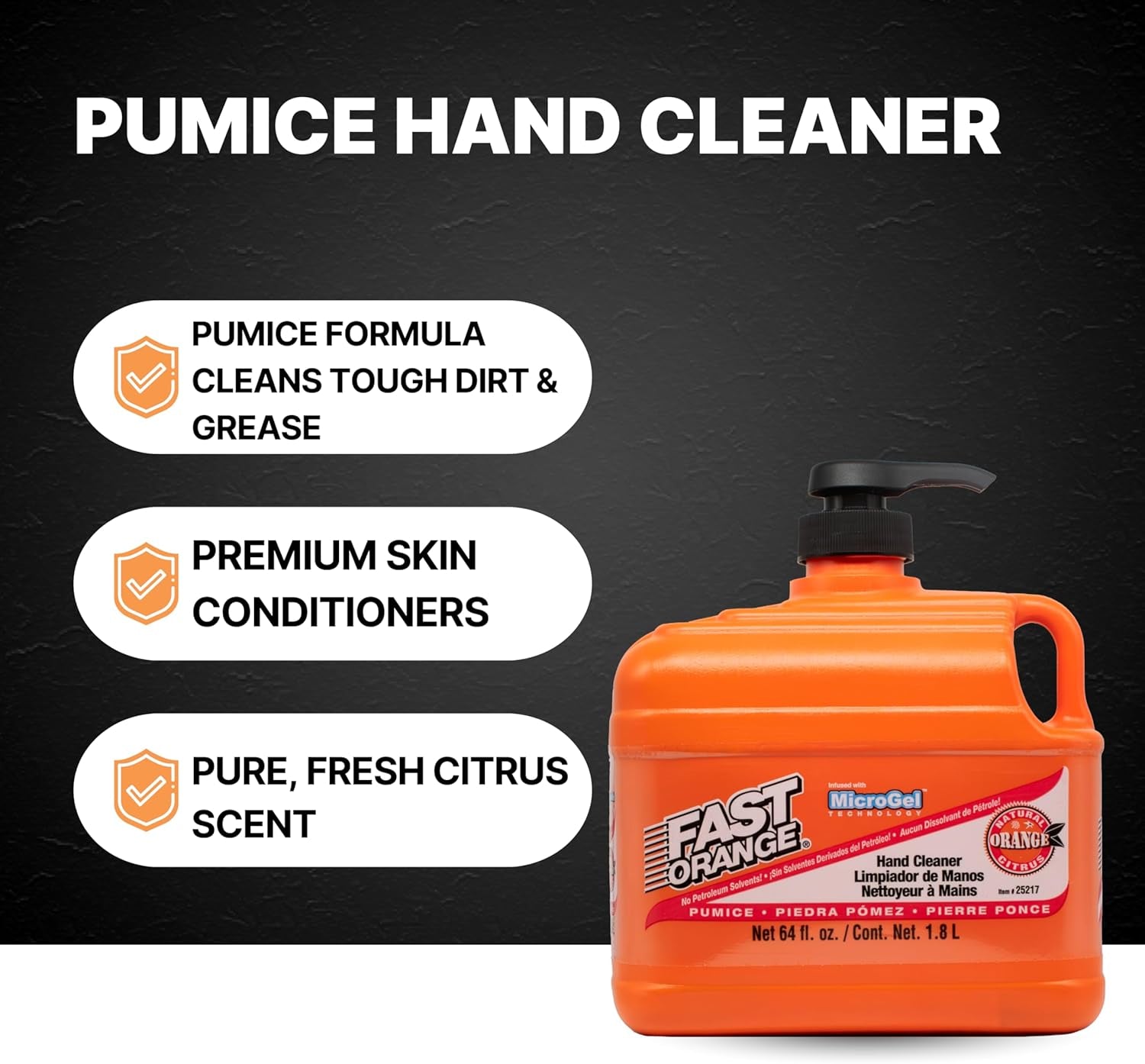 Permatex  Pumice Hand Cleaner with Pump, 1.8 Litre