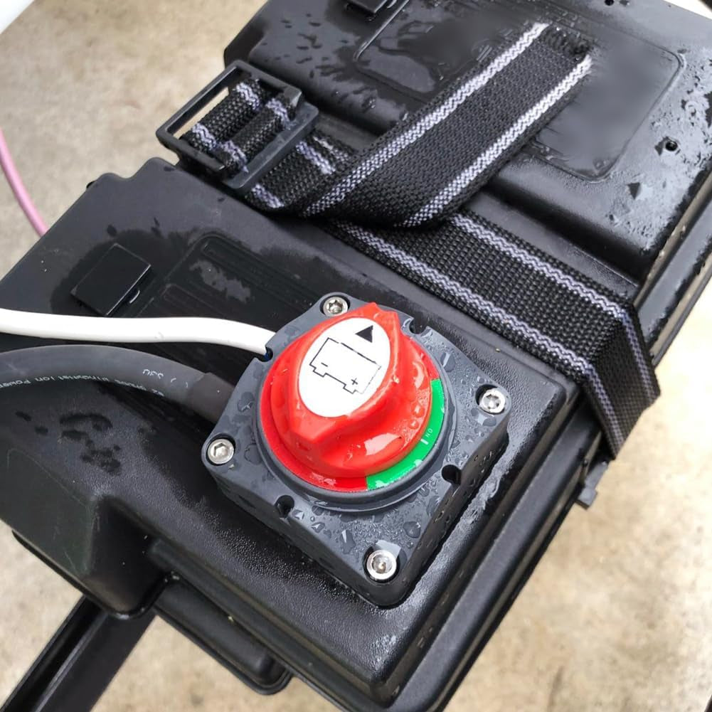 Battery Switch, 12-48 V Battery Power Cut Master Switch Disconnect Isolator for Car, Vehicle, RV and Boat (On/Off)