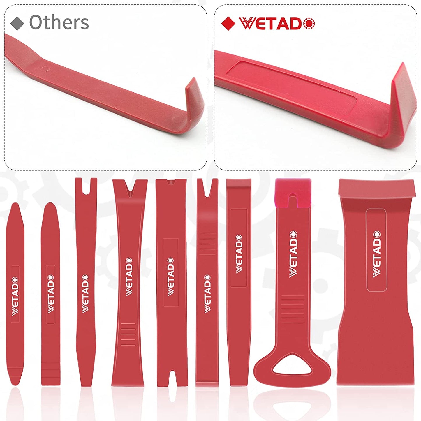 Auto Trim Removal Tools Kit,  15Pcs Car Panel Removal Tool Interior Trim Kit Fastener Rivet Remover Plastic Pry Tool Set - Removal of Car Door Panels, Fasteners, Molding, Dashboards, Wheel Hubs