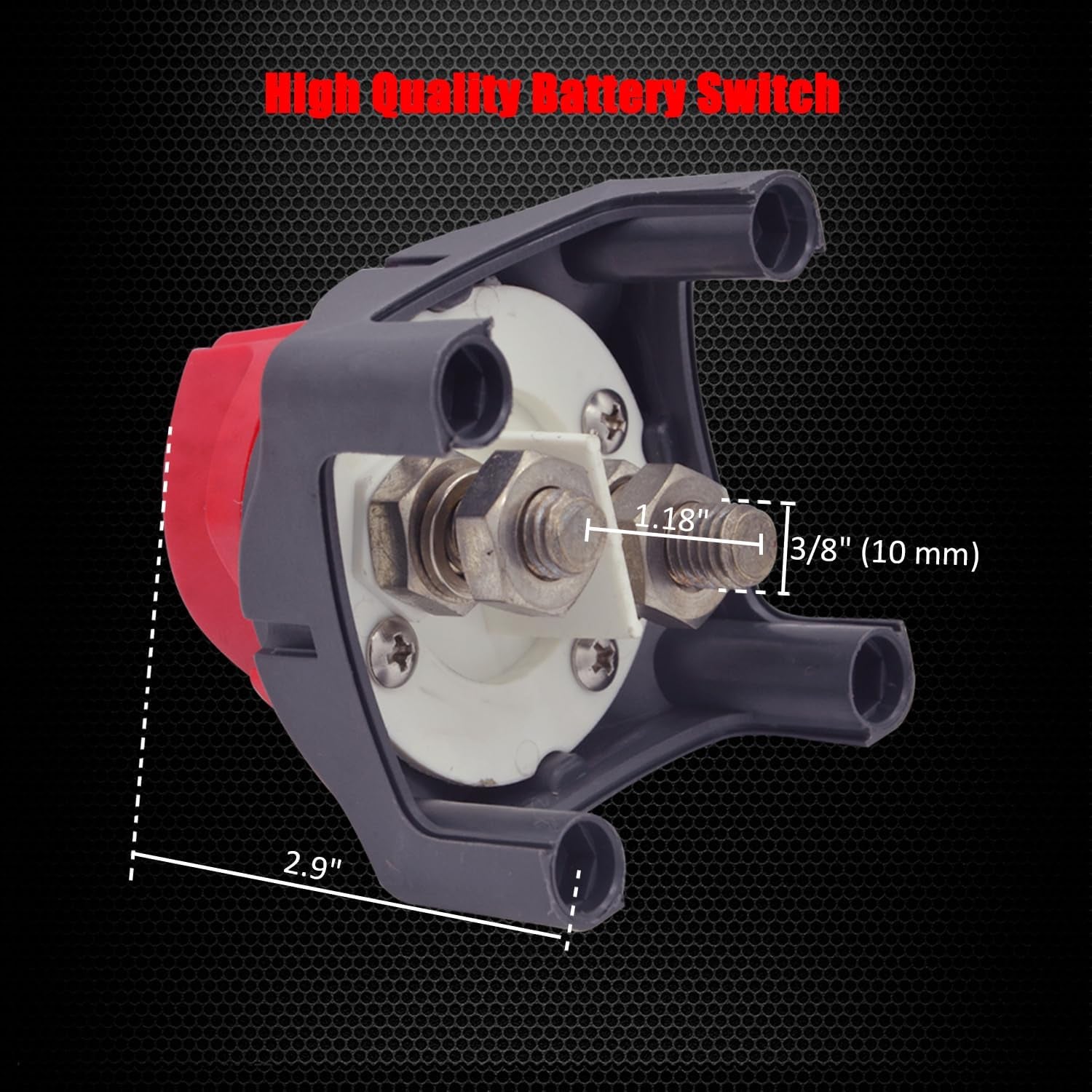 Battery Switch, 12-48 V Battery Power Cut Master Switch Disconnect Isolator for Car, Vehicle, RV and Boat (On/Off)