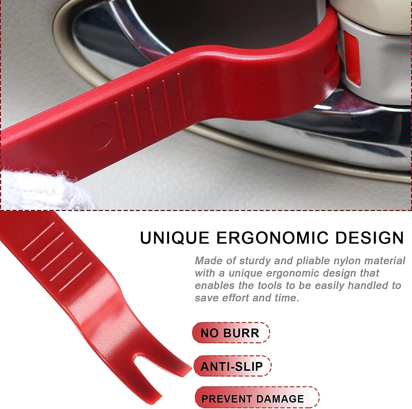 Auto Trim Removal Tools Kit,  15Pcs Car Panel Removal Tool Interior Trim Kit Fastener Rivet Remover Plastic Pry Tool Set - Removal of Car Door Panels, Fasteners, Molding, Dashboards, Wheel Hubs